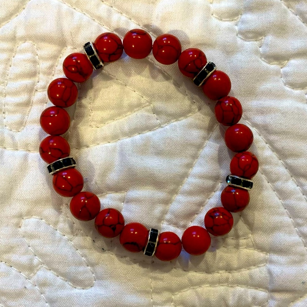 Red Turquoise Handmade Bracelet